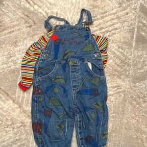 COPY - Chucky Costume (12 Months) and Red Chuck Taylors (Size 5 / baby)